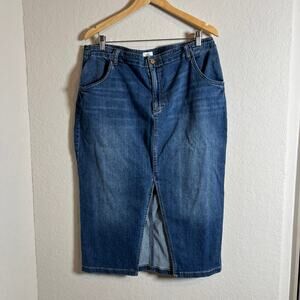 Nordstrom's Women's Wash Lab Denim Blue Jean‎ Skirt Size 34